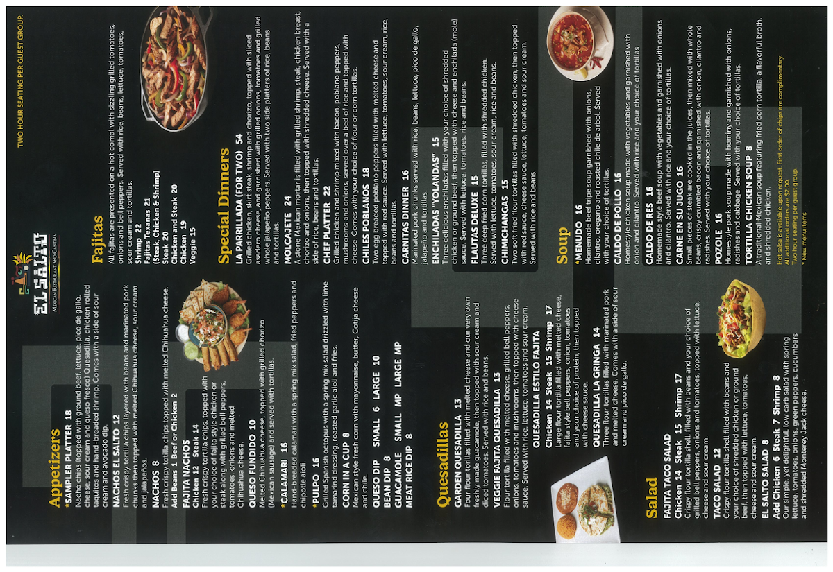 Menu El Salto Mexican Restaurant-2