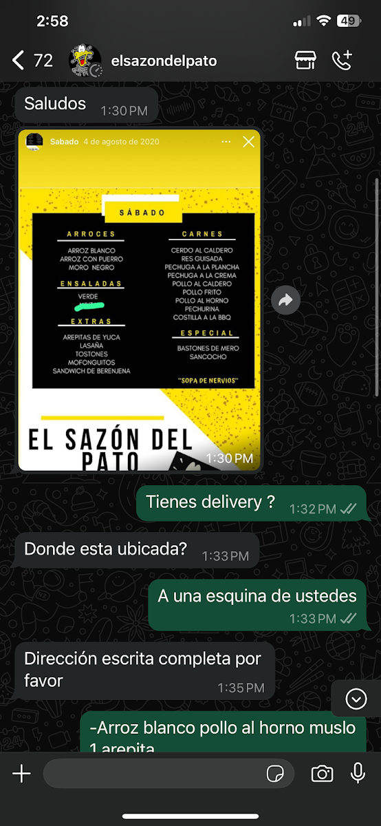 Menu El Sazon Del Pato-2