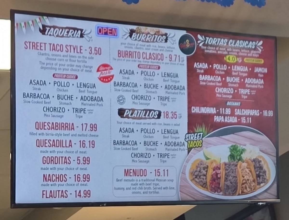 Menu El Sinaloense Taqueria-1