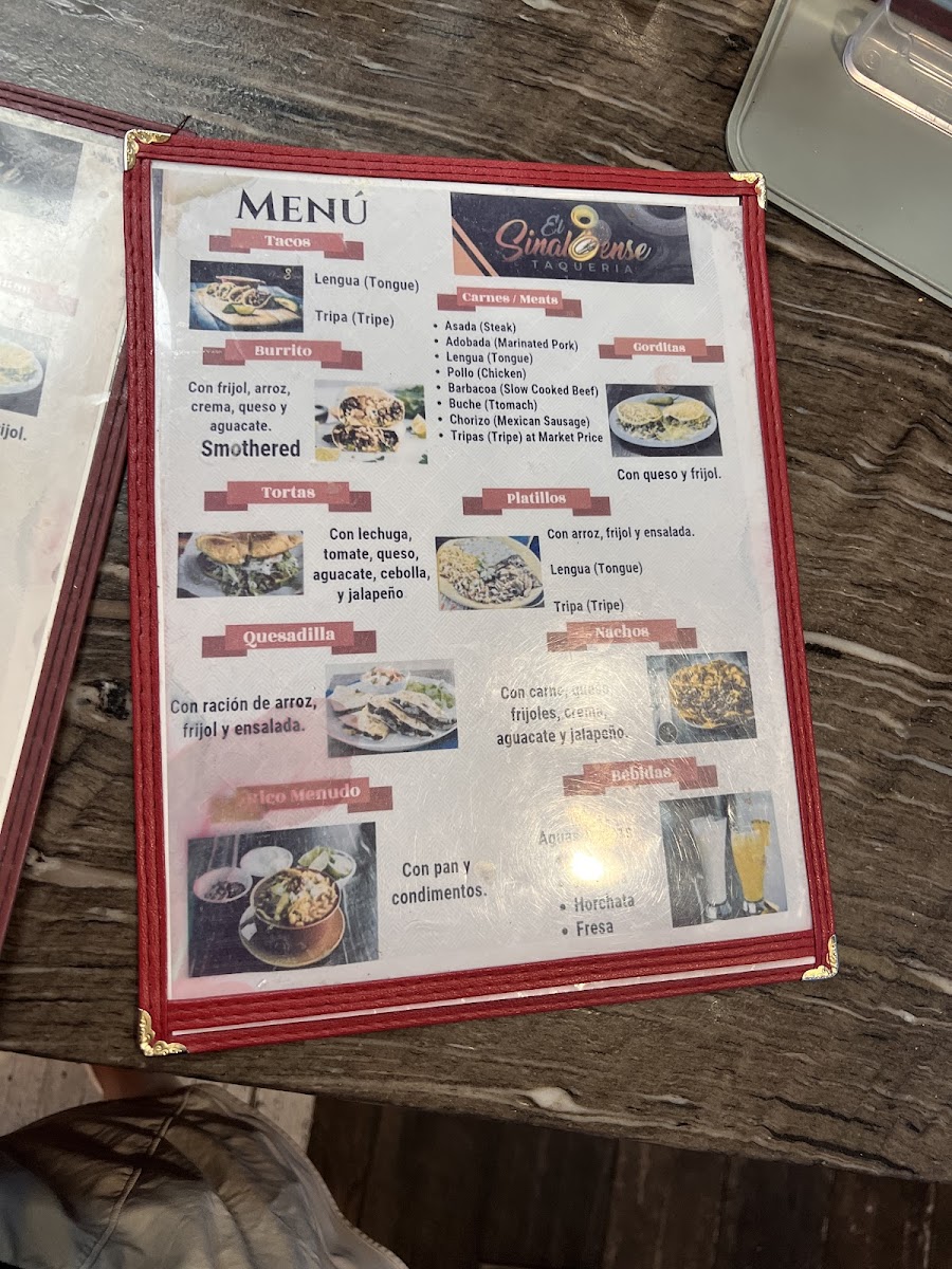 Menu El Sinaloense Taqueria-3