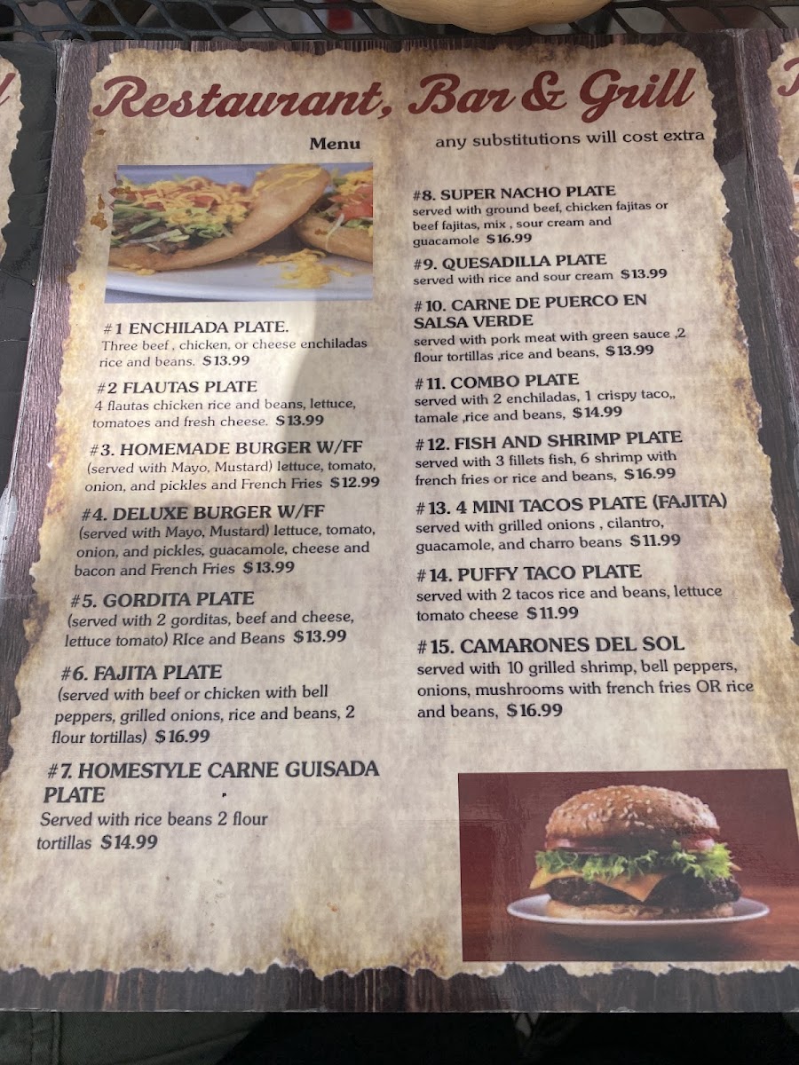 Menu El Sol De Mexico-4