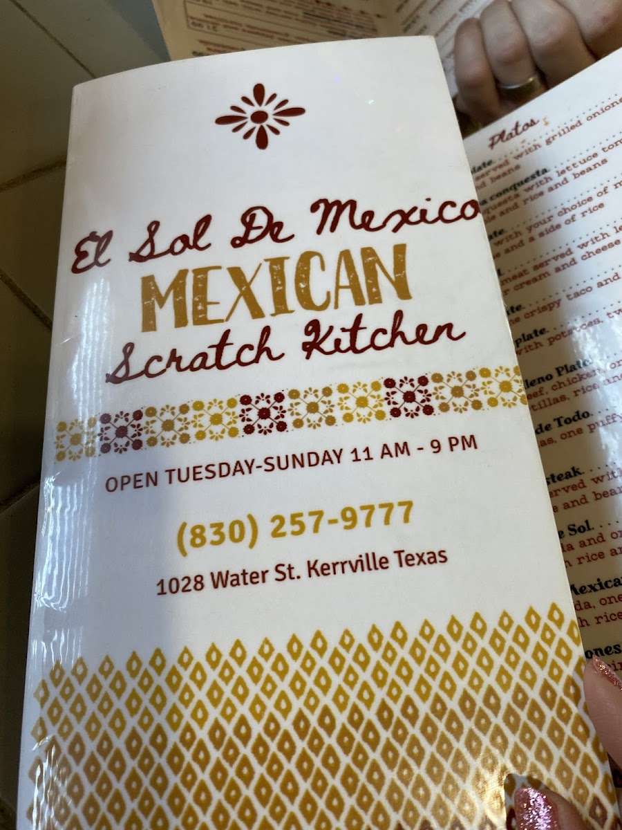 Menu El Sol De Mexico-8
