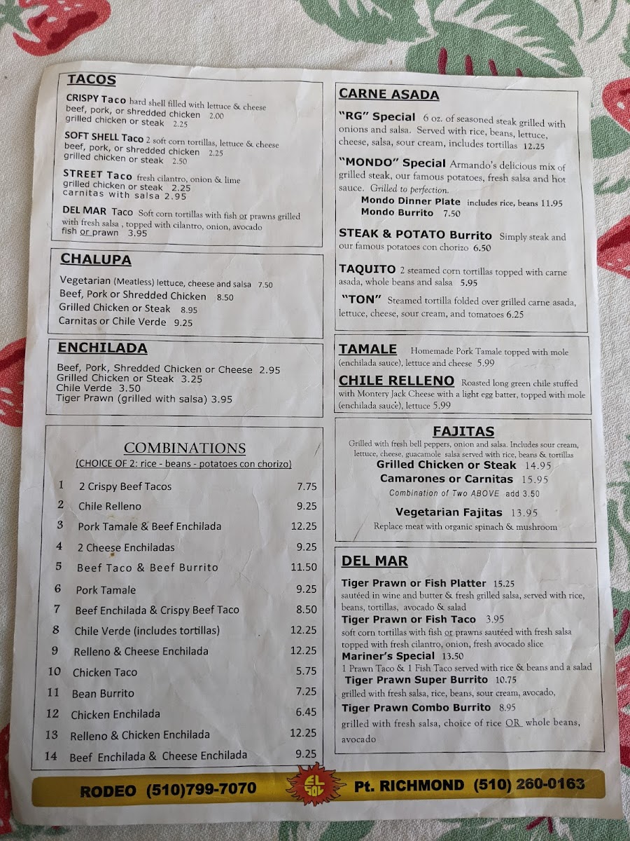 Menu El Sol Restaurant & Catering-2