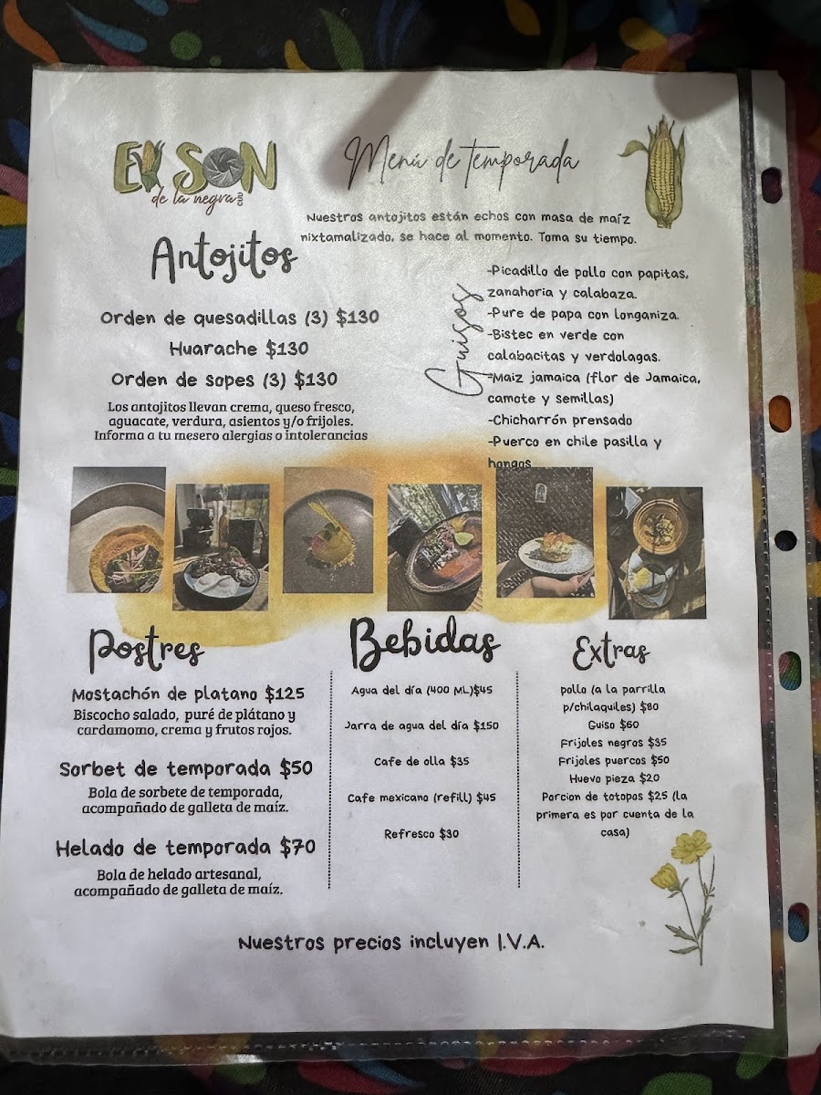 Menu El Son De La Negra-1