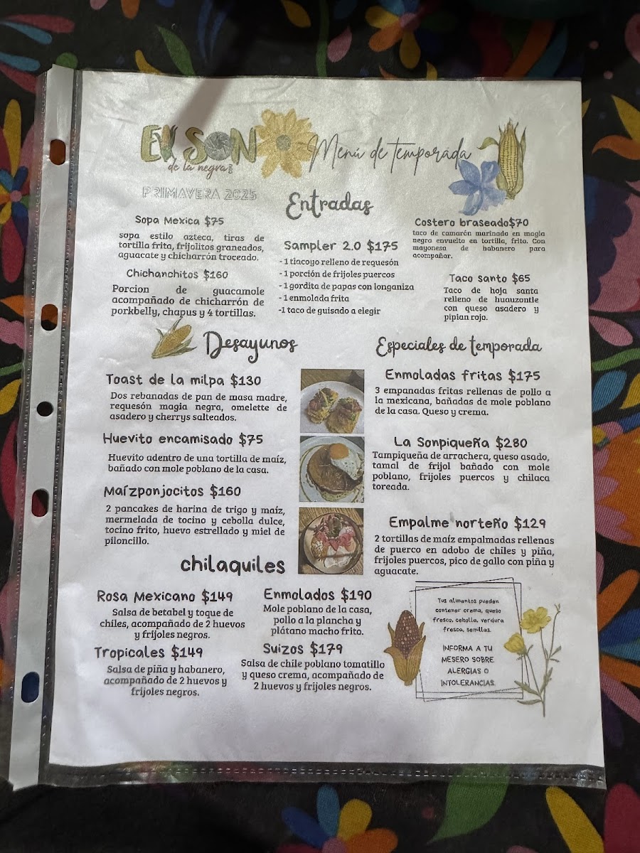 Menu El Son De La Negra-2