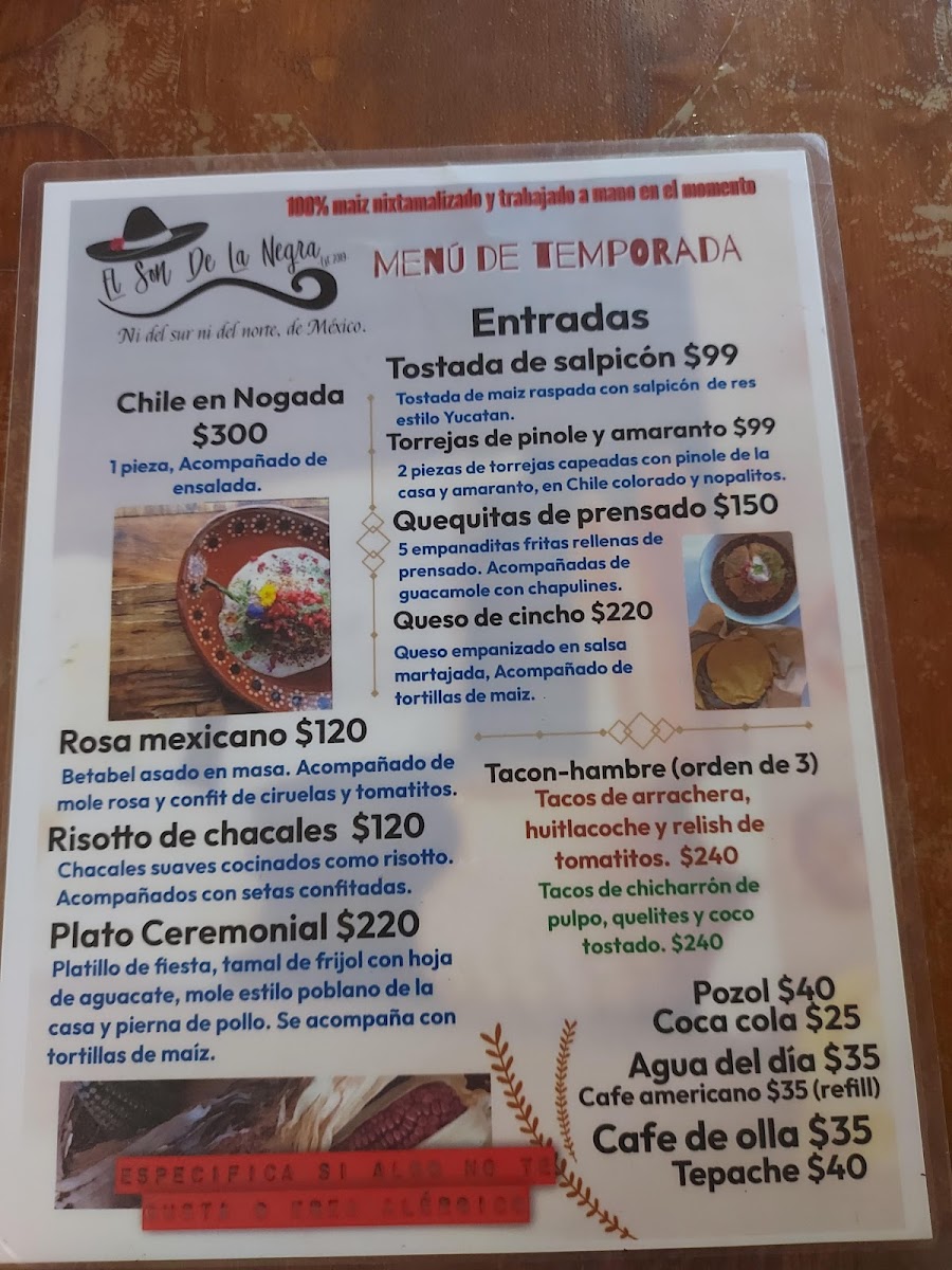 Menu El Son De La Negra-5
