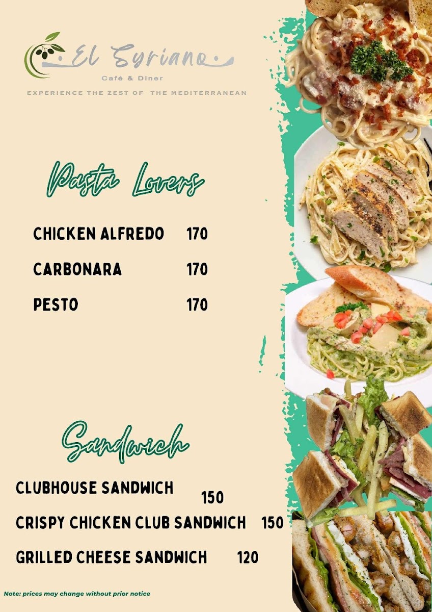 Menu El Syriano Café And Diner-4