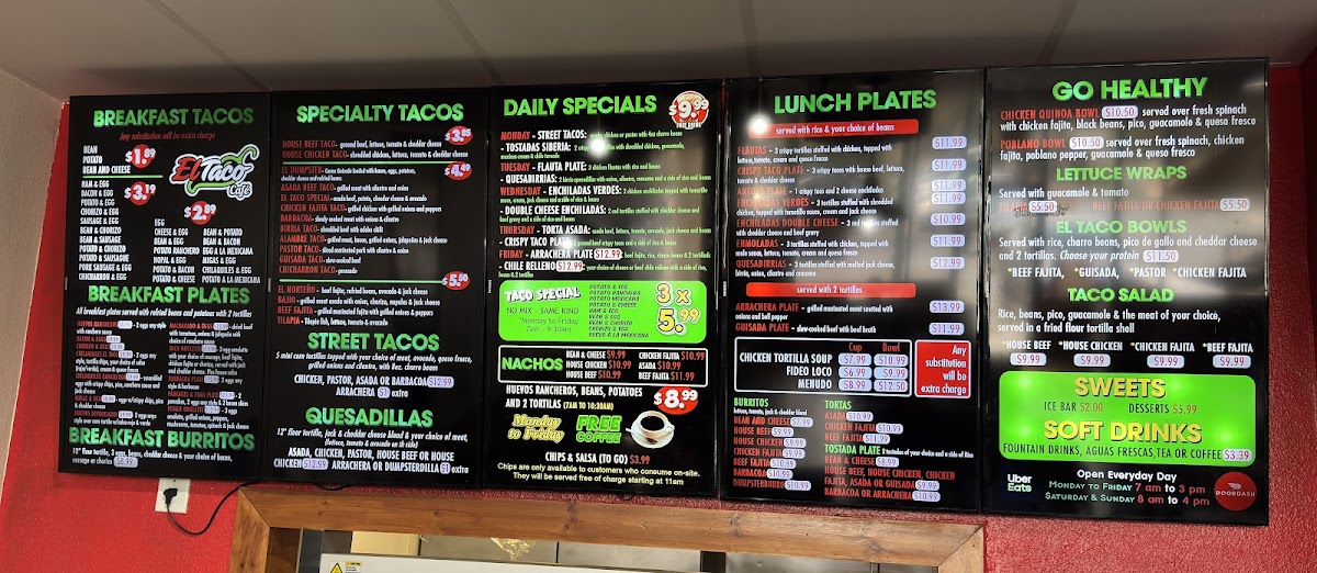 Menu El Taco Stone Oak-1