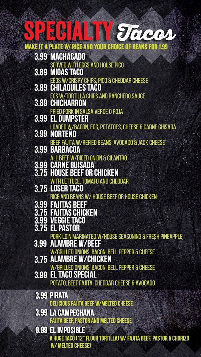 Menu El Taco Stone Oak-4