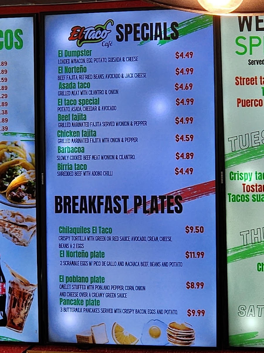 Menu El Taco Stone Oak-8