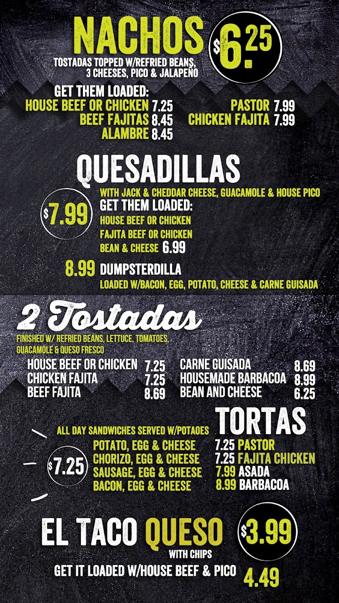 Menu El Taco Stone Oak-9