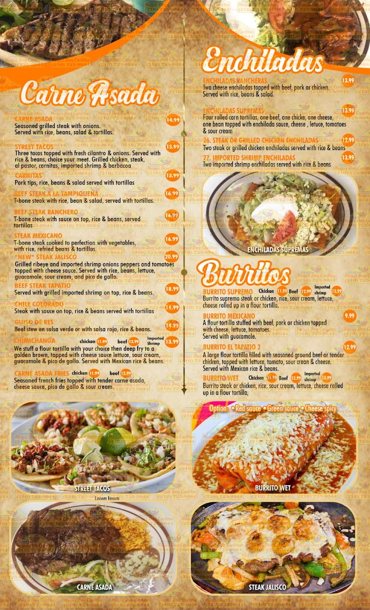 Menu El Tapatio Dos-1