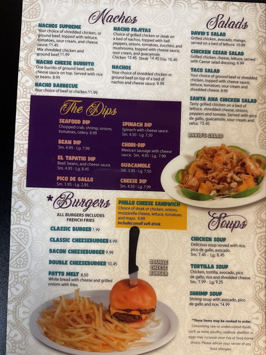 Menu El Tapatio Mexican Restaurant-2