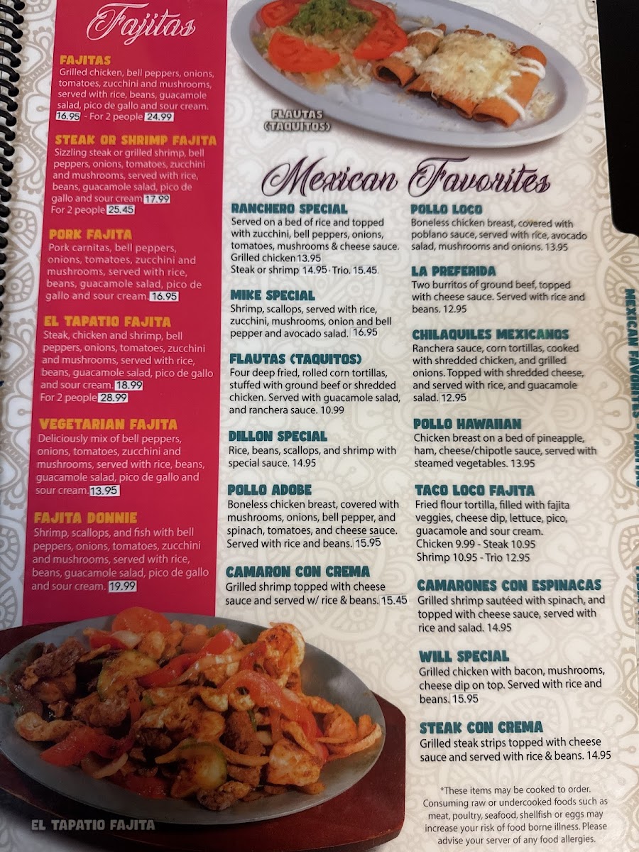 Menu El Tapatio Mexican Restaurant-4