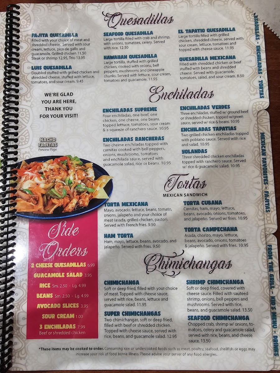 Menu El Tapatio Mexican Restaurant-7