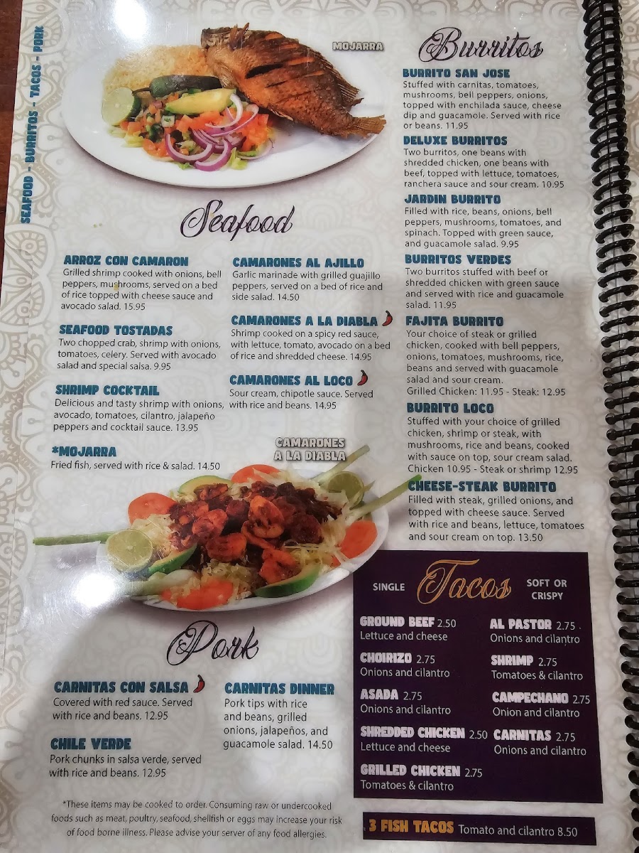 Menu El Tapatio Mexican Restaurant-8