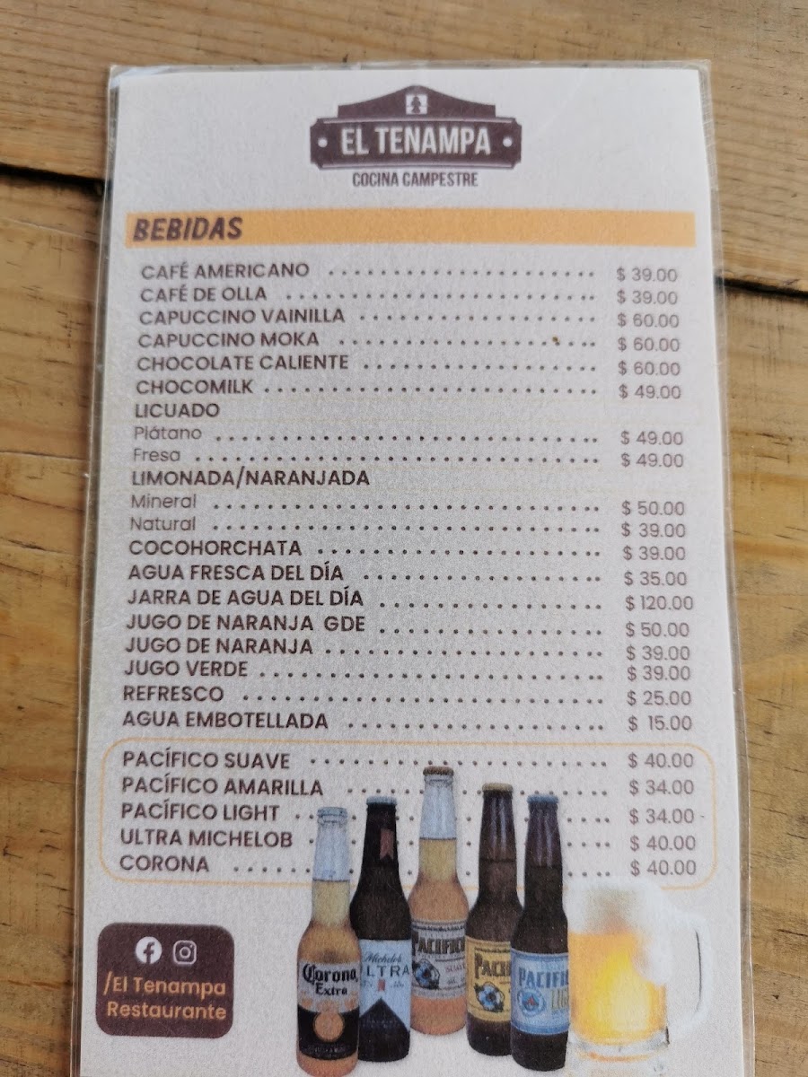 Menu El Tenampa Restaurante Campestre-10