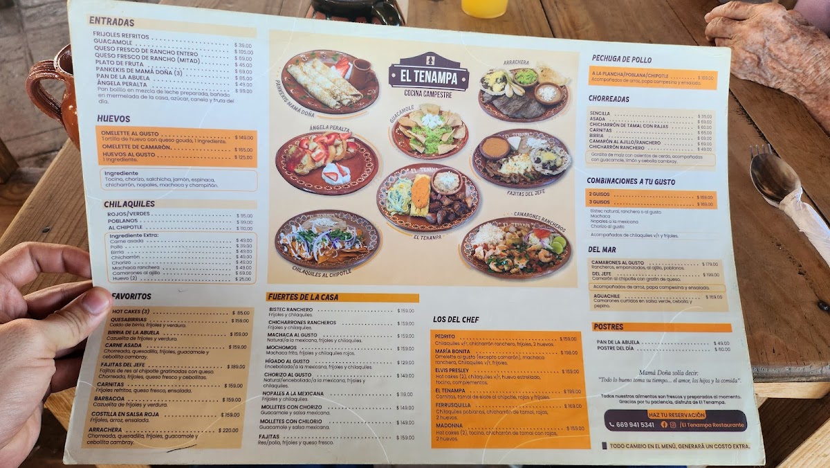 Menu El Tenampa Restaurante Campestre-5