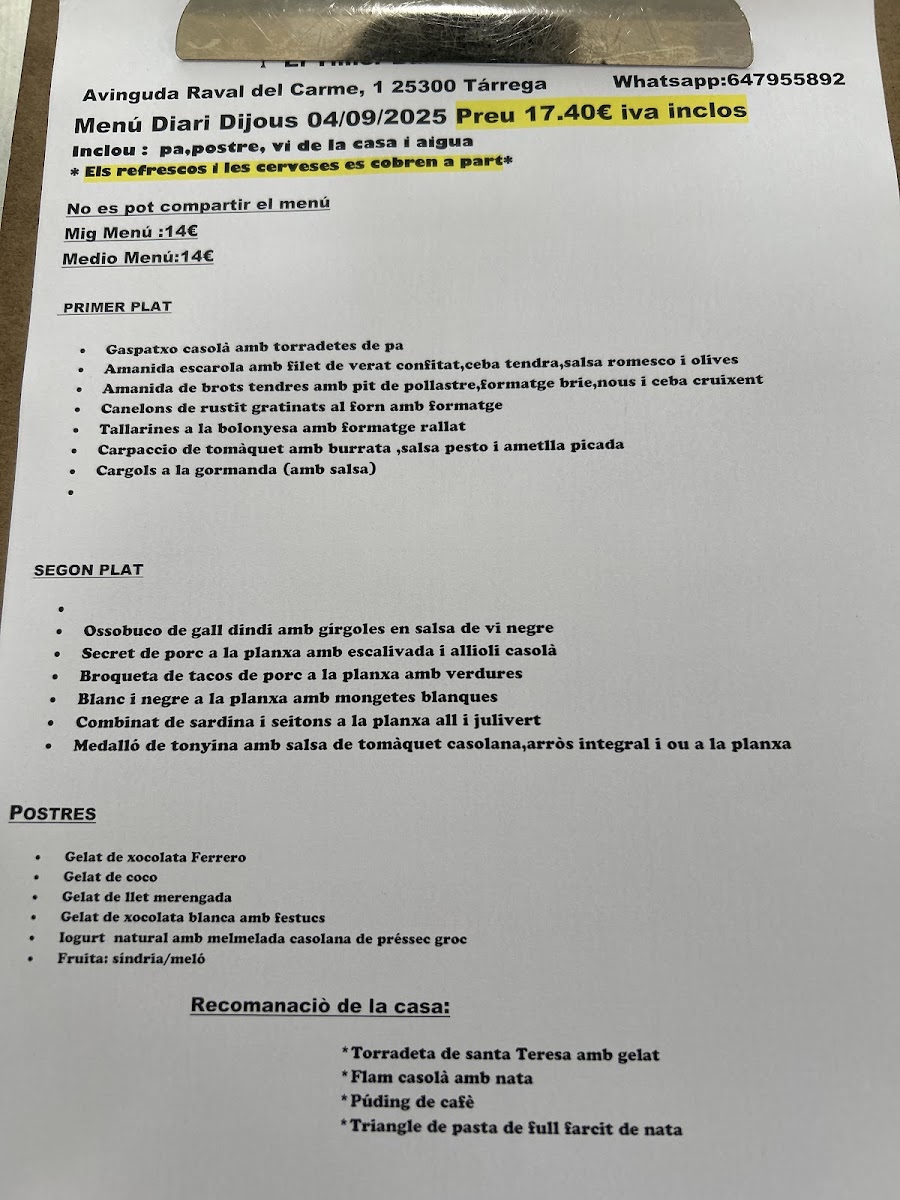 Menu El Til·ler-1
