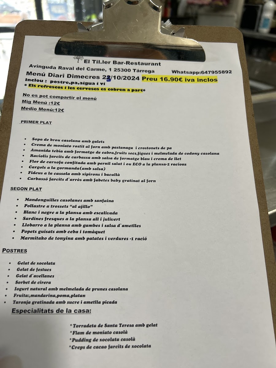 Menu El Til·ler-2