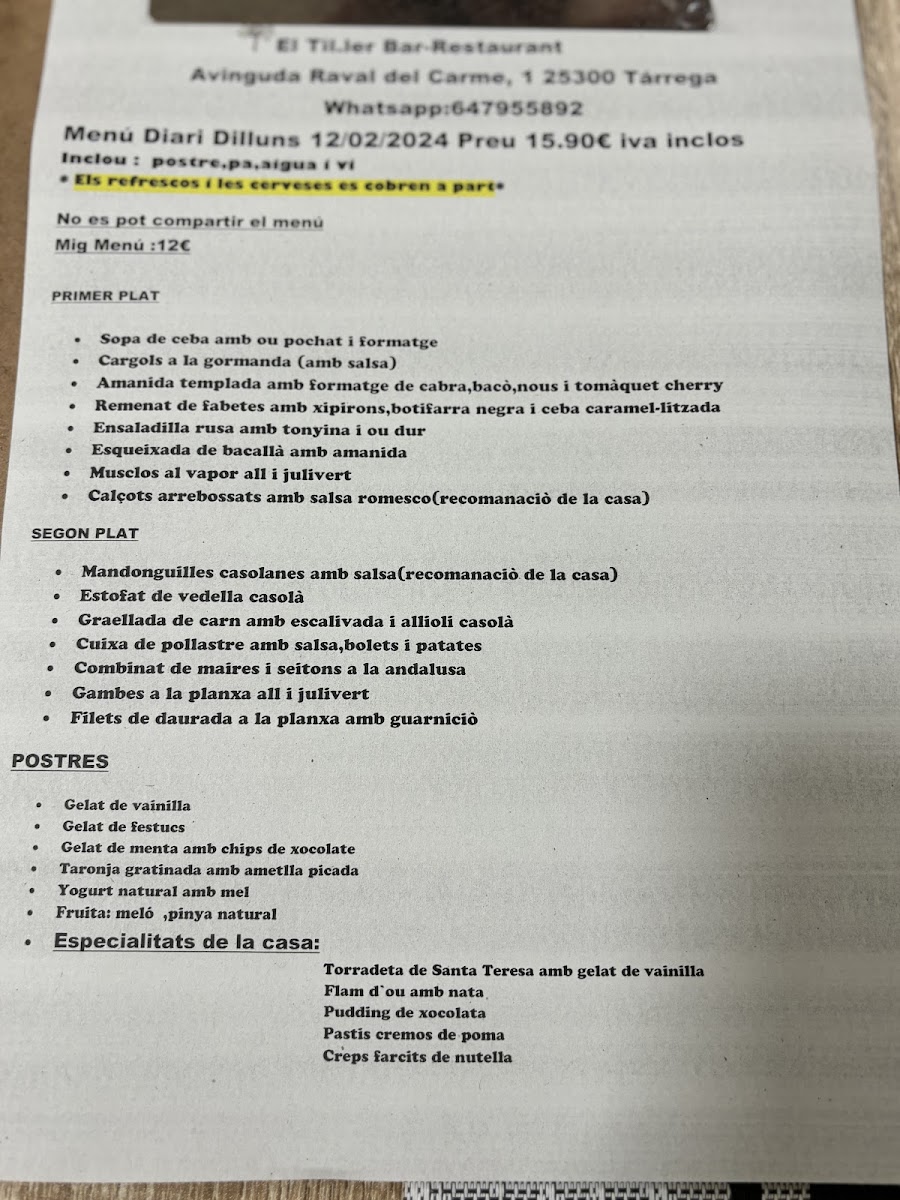 Menu El Til·ler-6