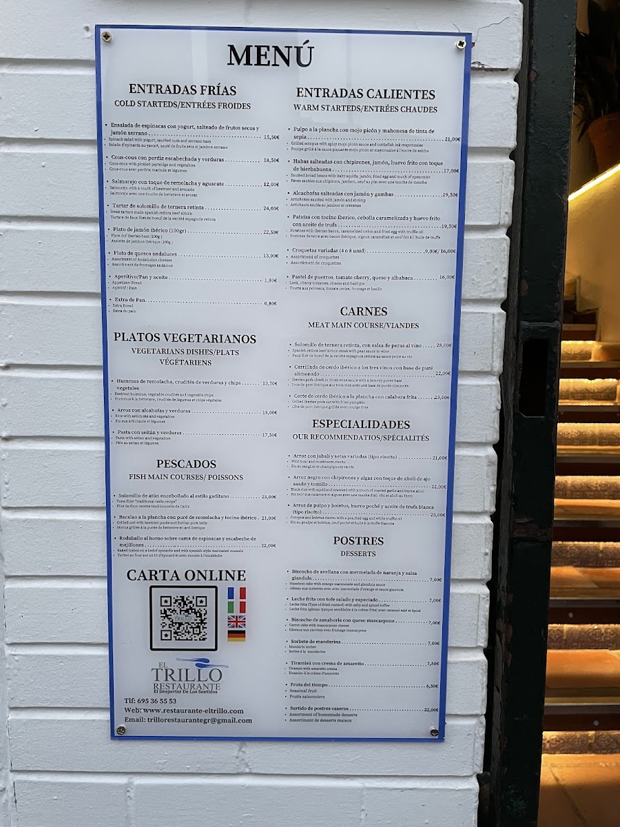 Menu El Trillo Restaurante Granada-2