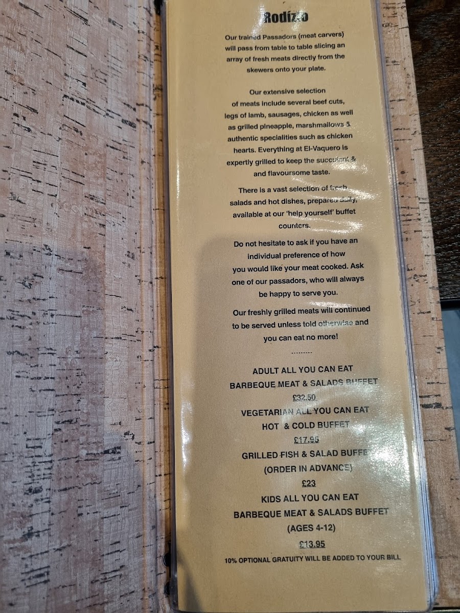 Menu El Vaquero Mill Hill-4