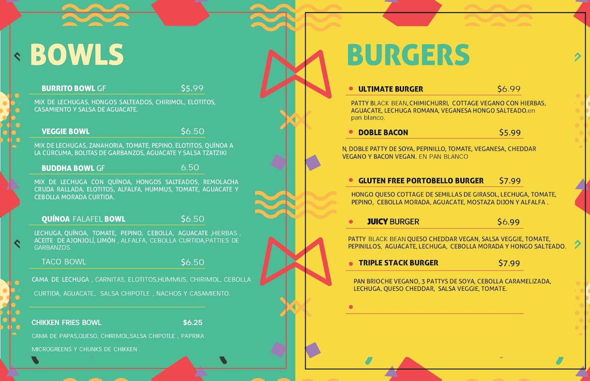 Menu El Veggie Sv •-3