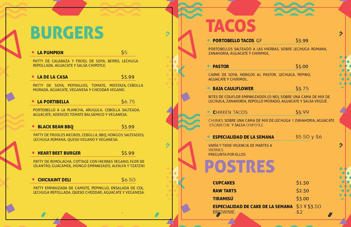 Menu El Veggie Sv •-4
