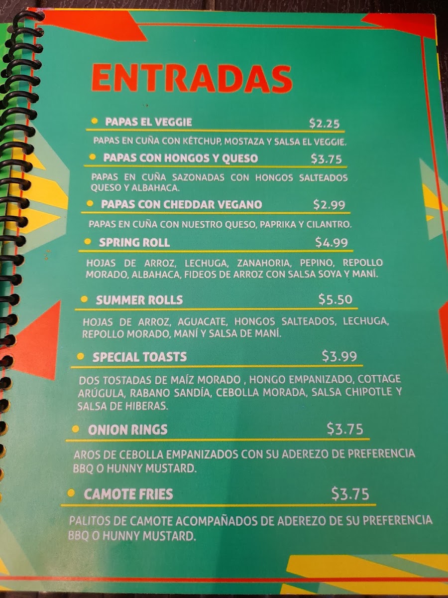 Menu El Veggie Sv •-7