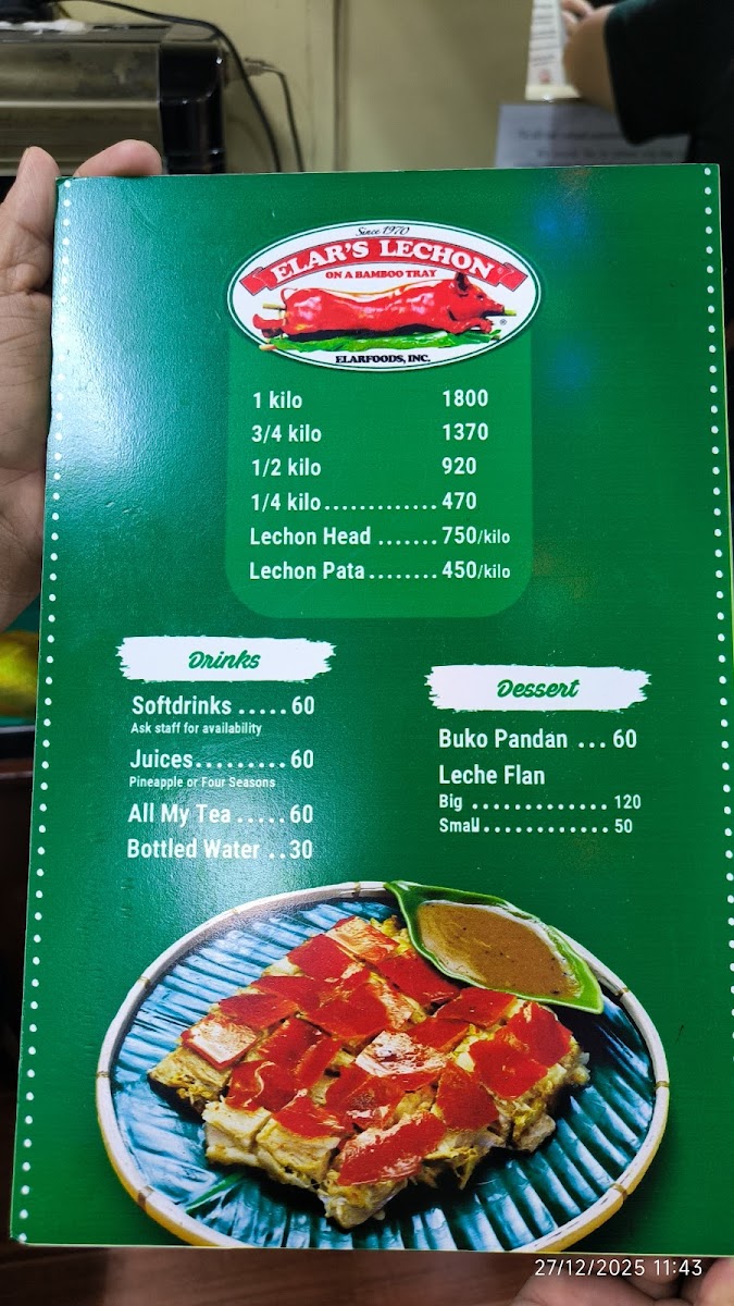 Menu Elar's Lechon The Original-2