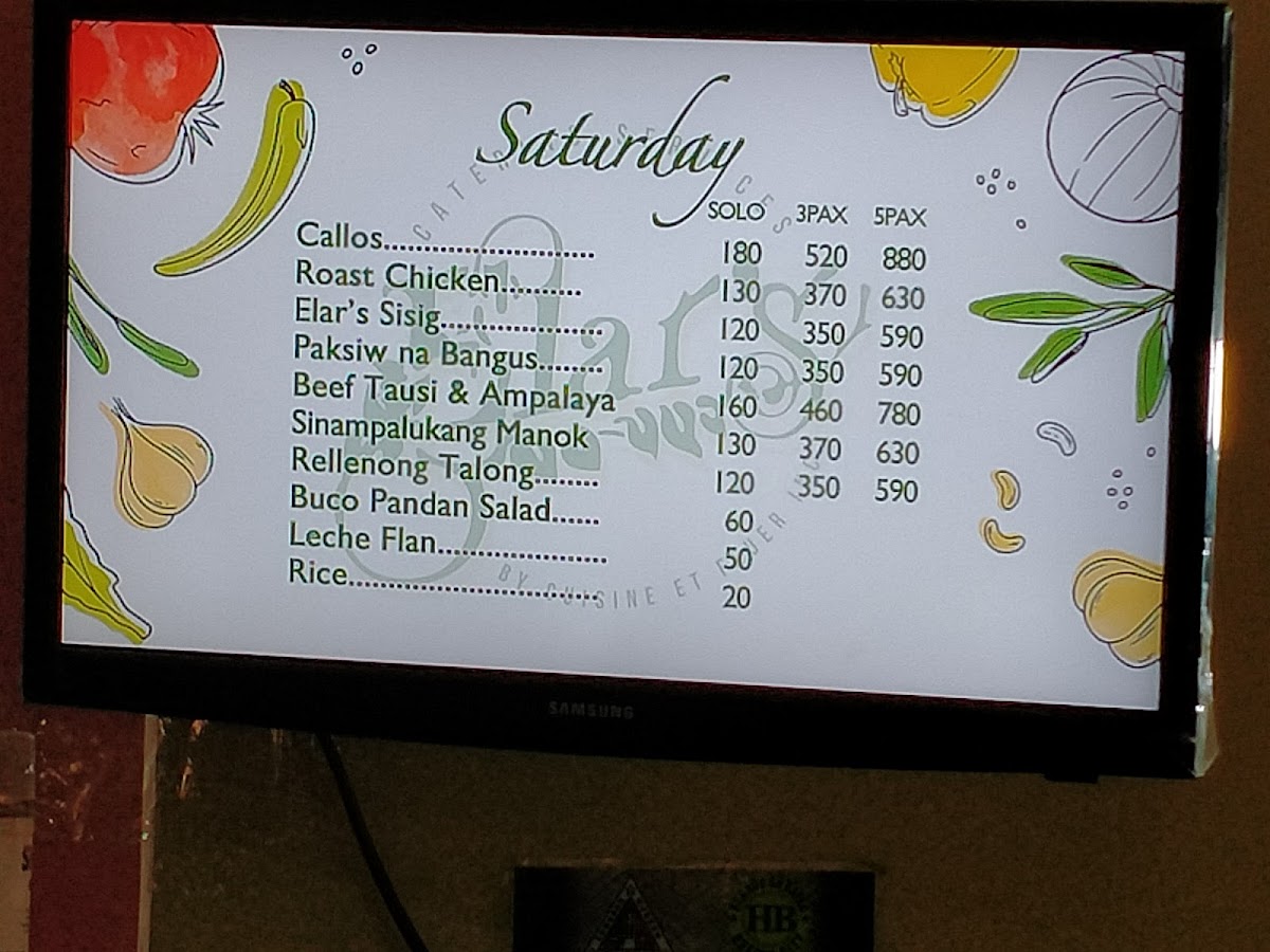Menu Elar's Lechon The Original-8
