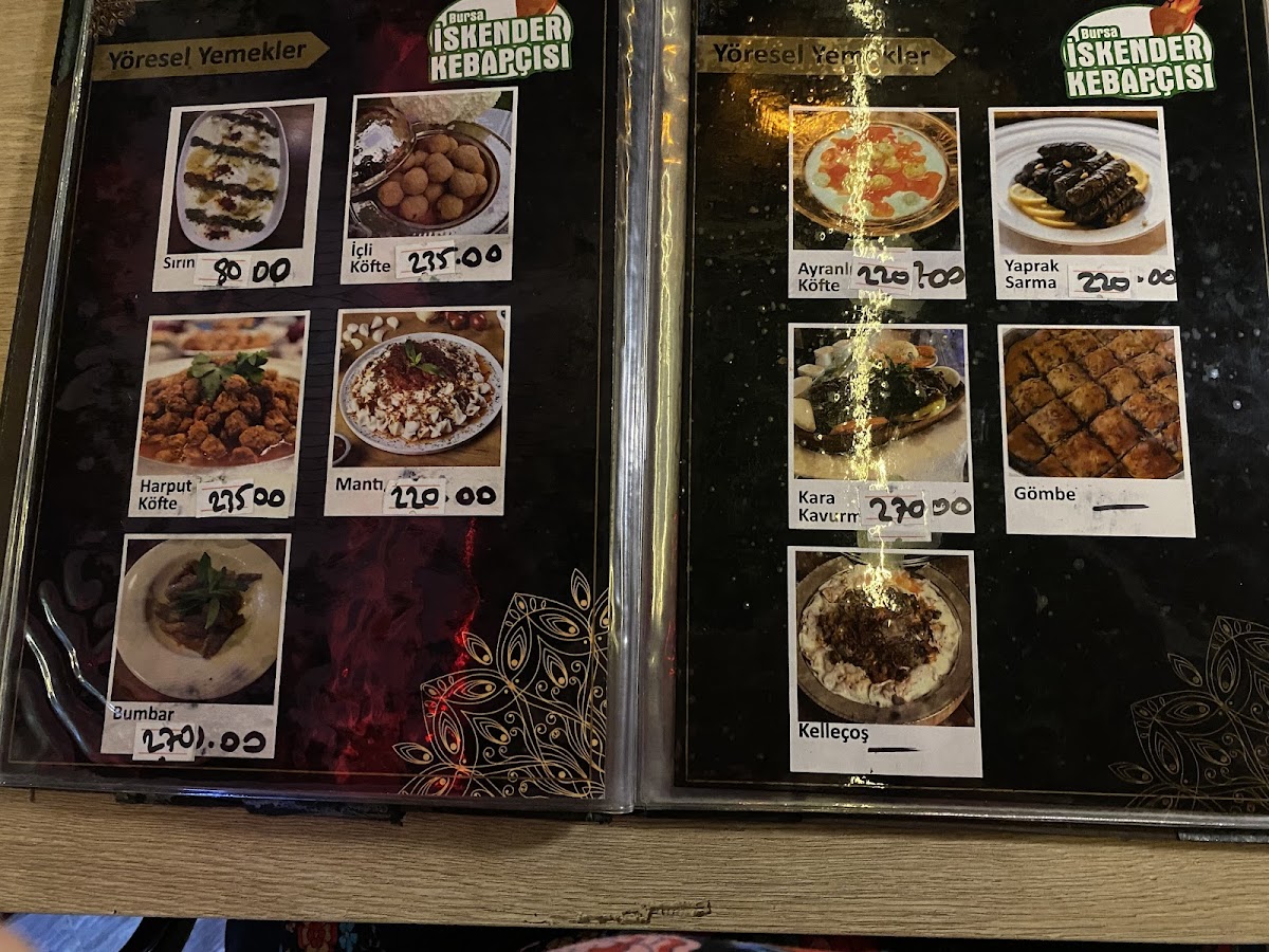 Menu Elazığ Bursa Iskender Kebabçısı-1