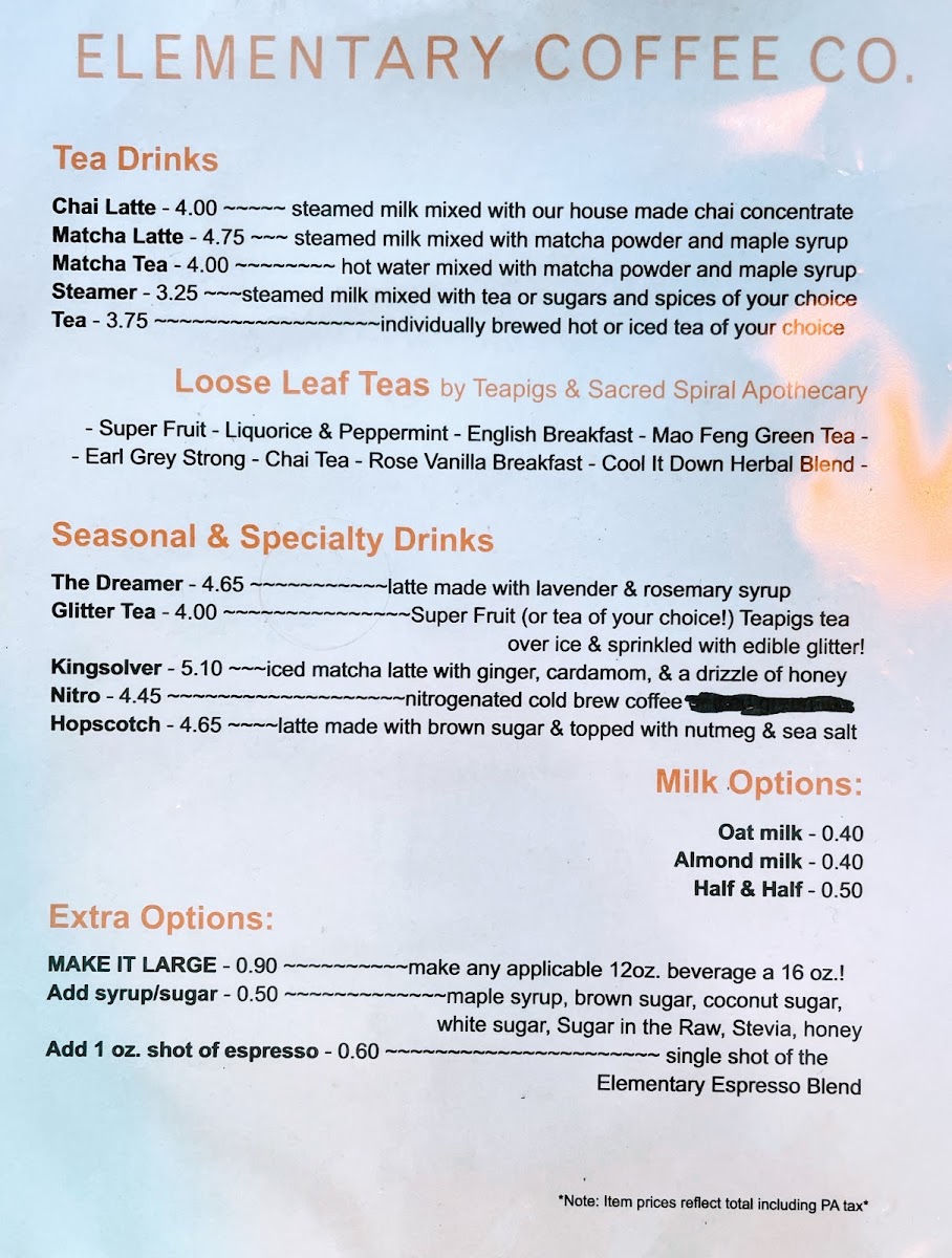 Menu Elementary Coffee Co.-3