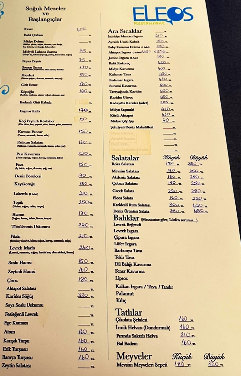 Menu Eleos Restaurant-1