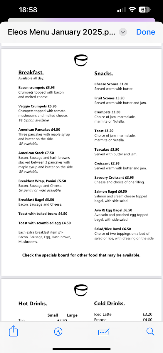 Menu Eleos-3