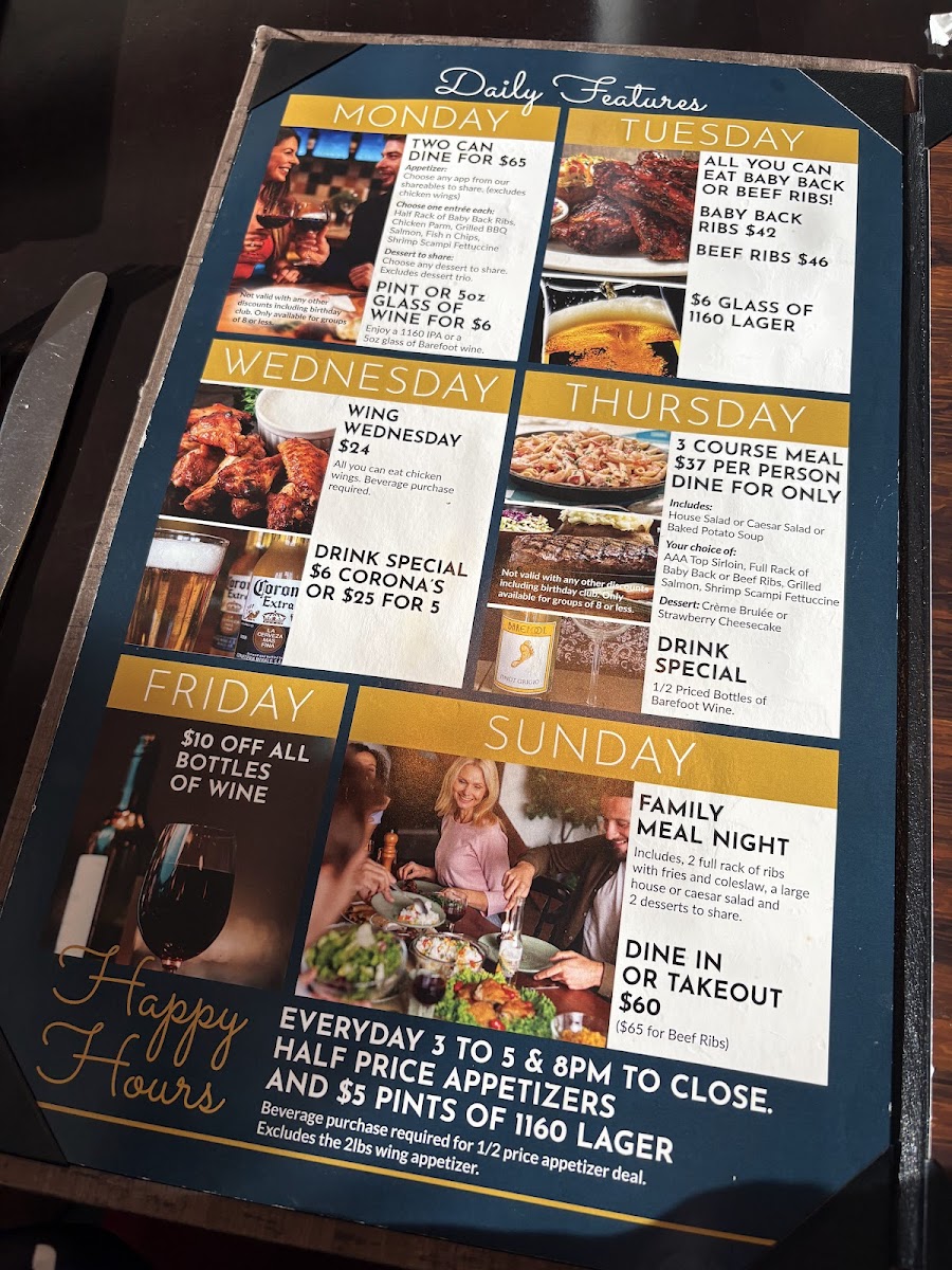 Menu Eleven Sixty Bar & Grill London-1