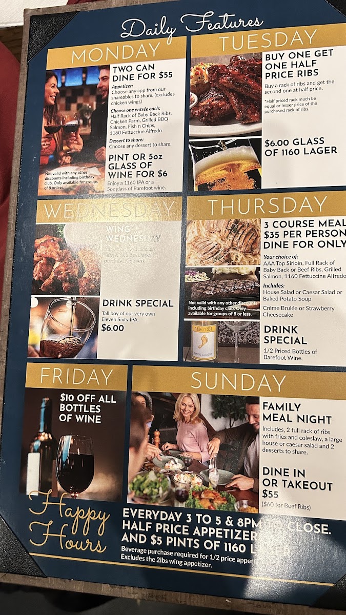 Menu Eleven Sixty Bar & Grill London-7