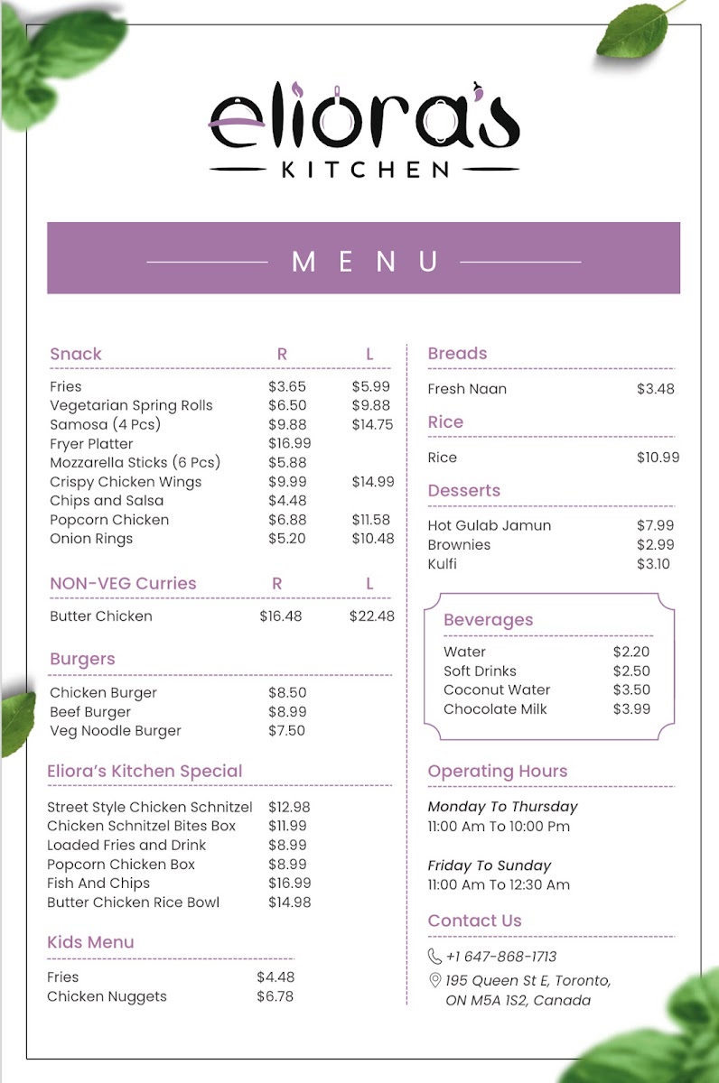 Menu Eliora's Kitchen-1