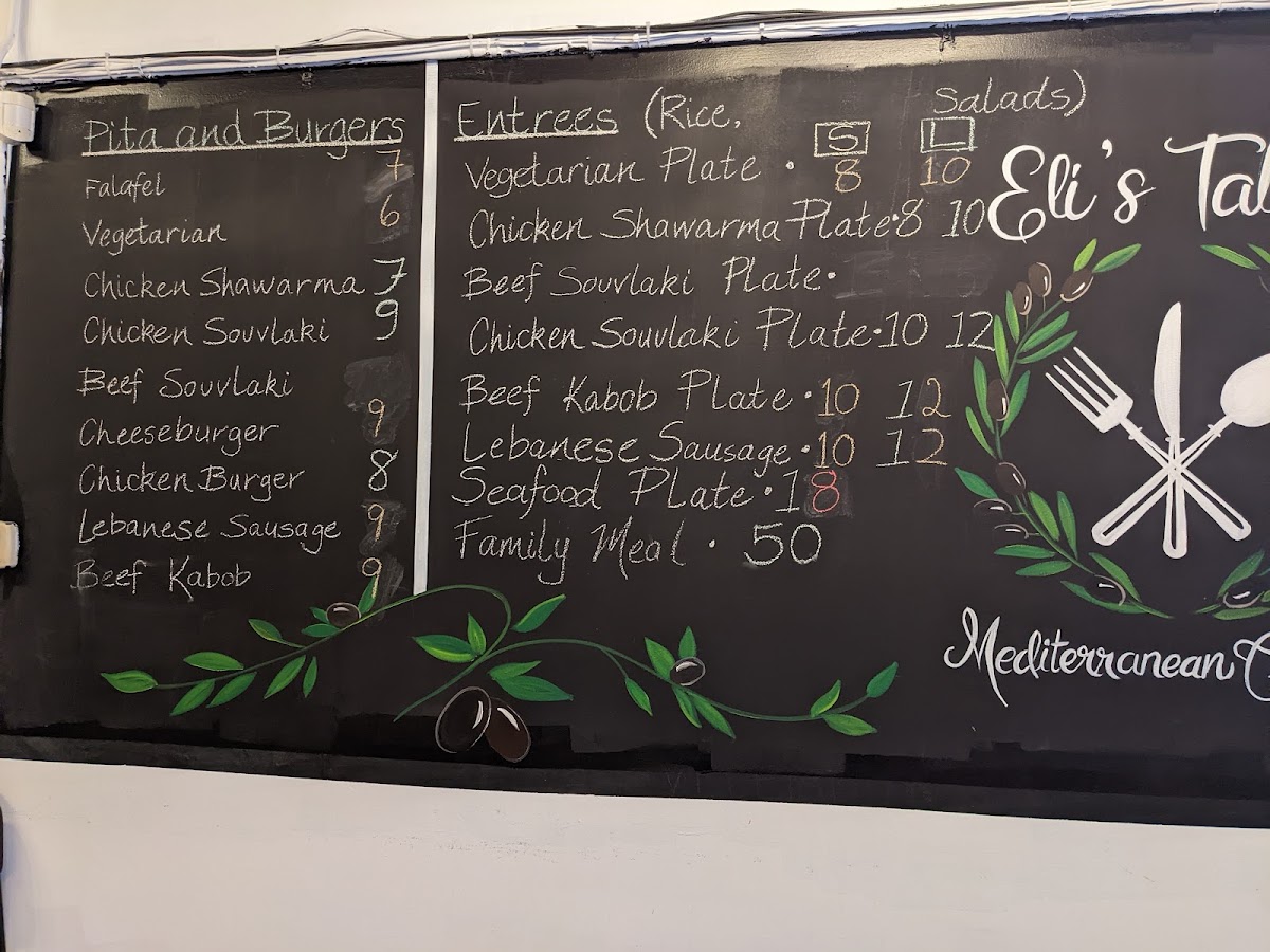 Menu Eli’S Table-9