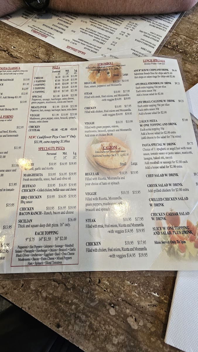 Menu Elizabeth's Italian Restaurant Pizzeria-2
