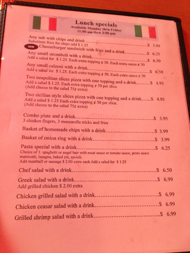 Menu Elizabeth's Italian Restaurant Pizzeria-6