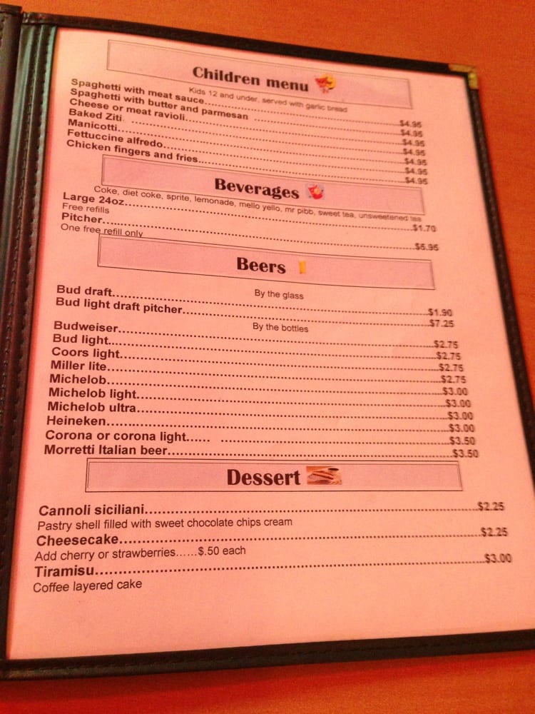 Menu Elizabeth's Italian Restaurant Pizzeria-8