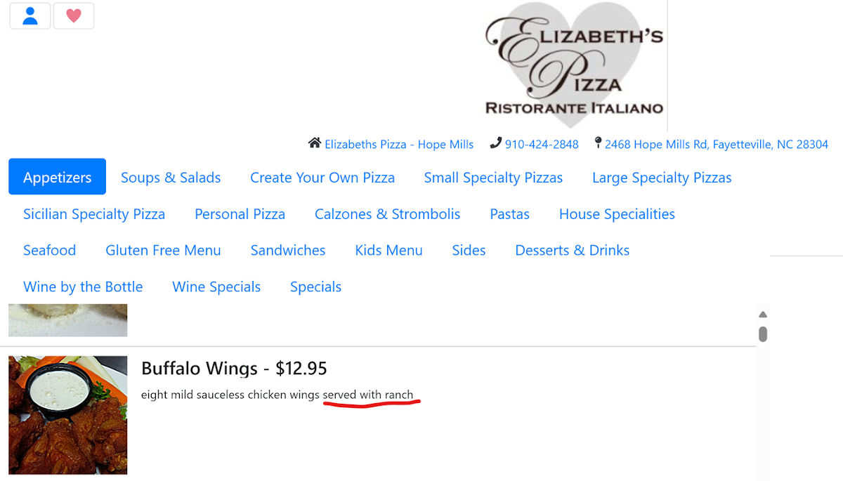 Menu Elizabeth's Pizza And Italian Restaurant-4