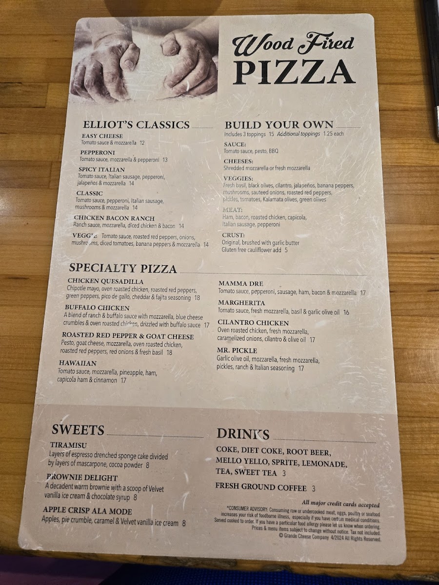 Menu Elliot's Wood Fired Kitchen & Tap-5