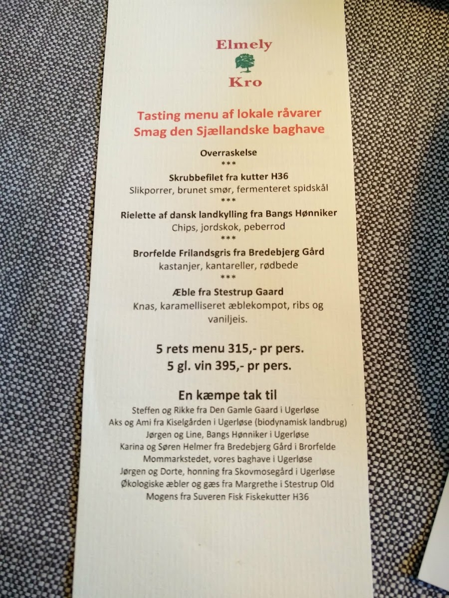 Menu Elmely Kro-3