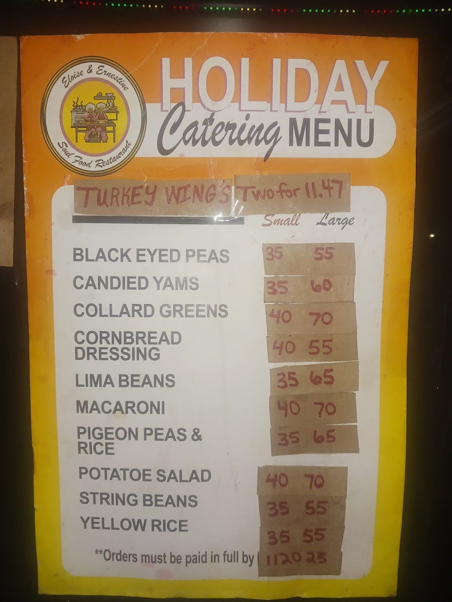 Menu Eloise & Earnestine Soul Food-2