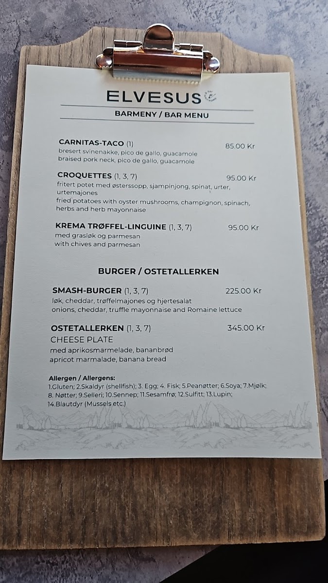 Menu Elvesus Restaurant & Bar-1