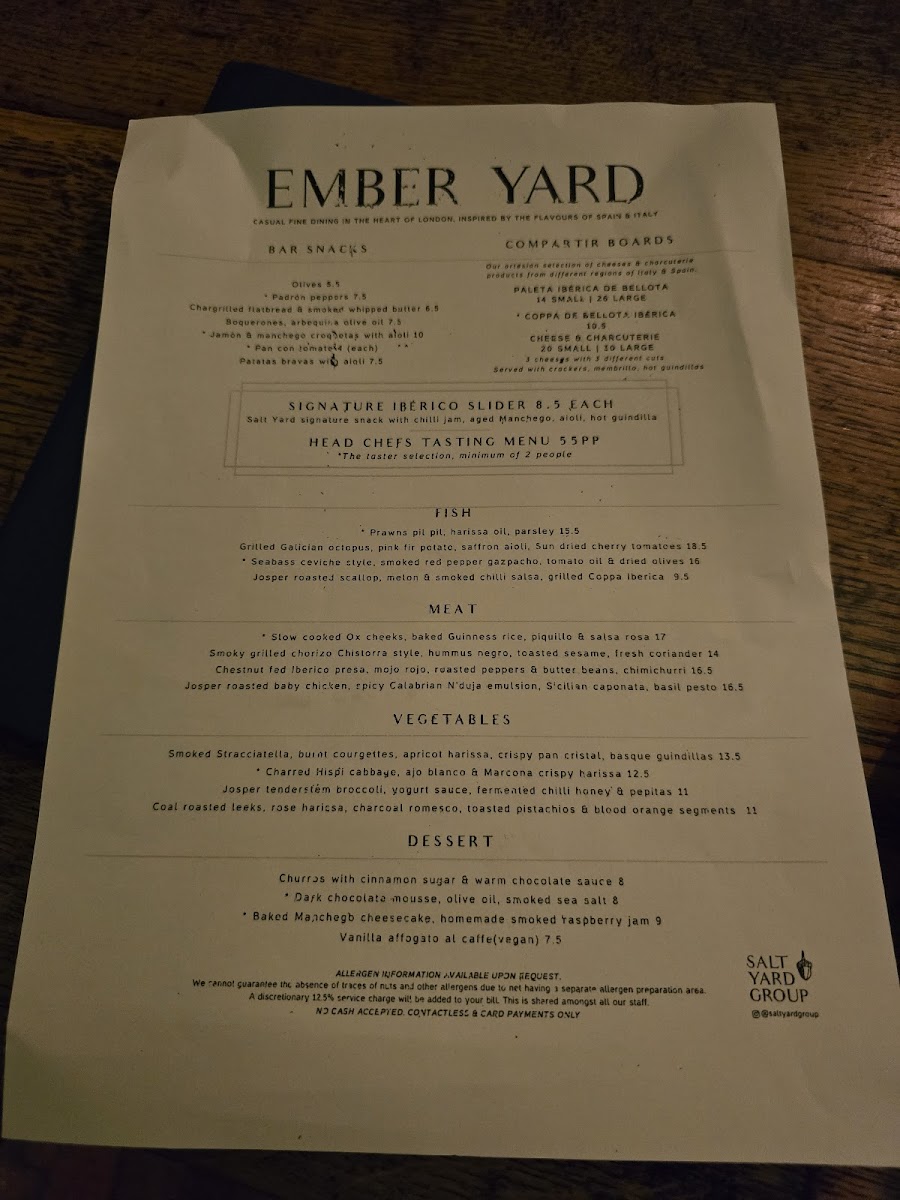Menu Ember Yard - Tapas & Cocktail Bar-2