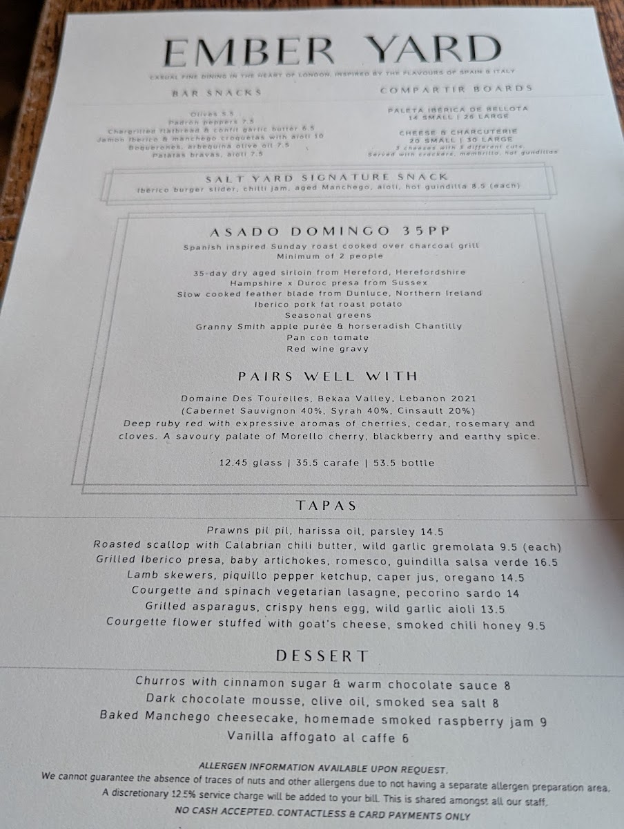 Menu Ember Yard - Tapas & Cocktail Bar-4